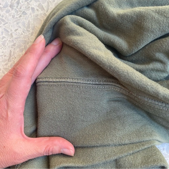 Sundry Olive Crew Sweatshirt with White Stripes Size S - Picture 4 of 6